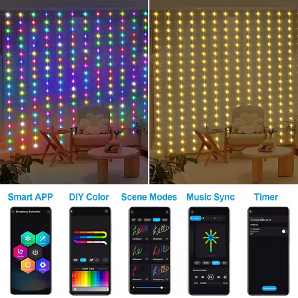 3M RGB Smart LED Curtain Light - مراجعة Wedding Led وسعره