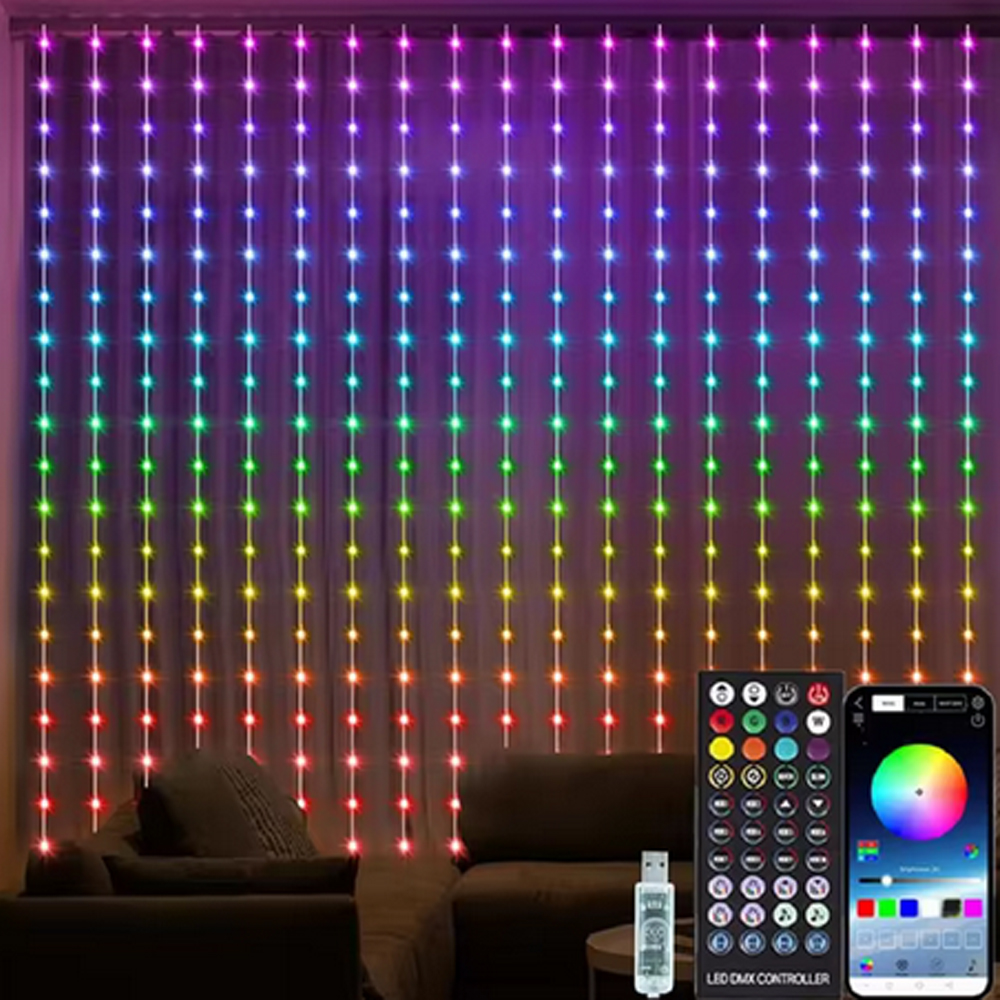 3M RGB Smart LED Curtain Light - مراجعة Wedding Led وسعره