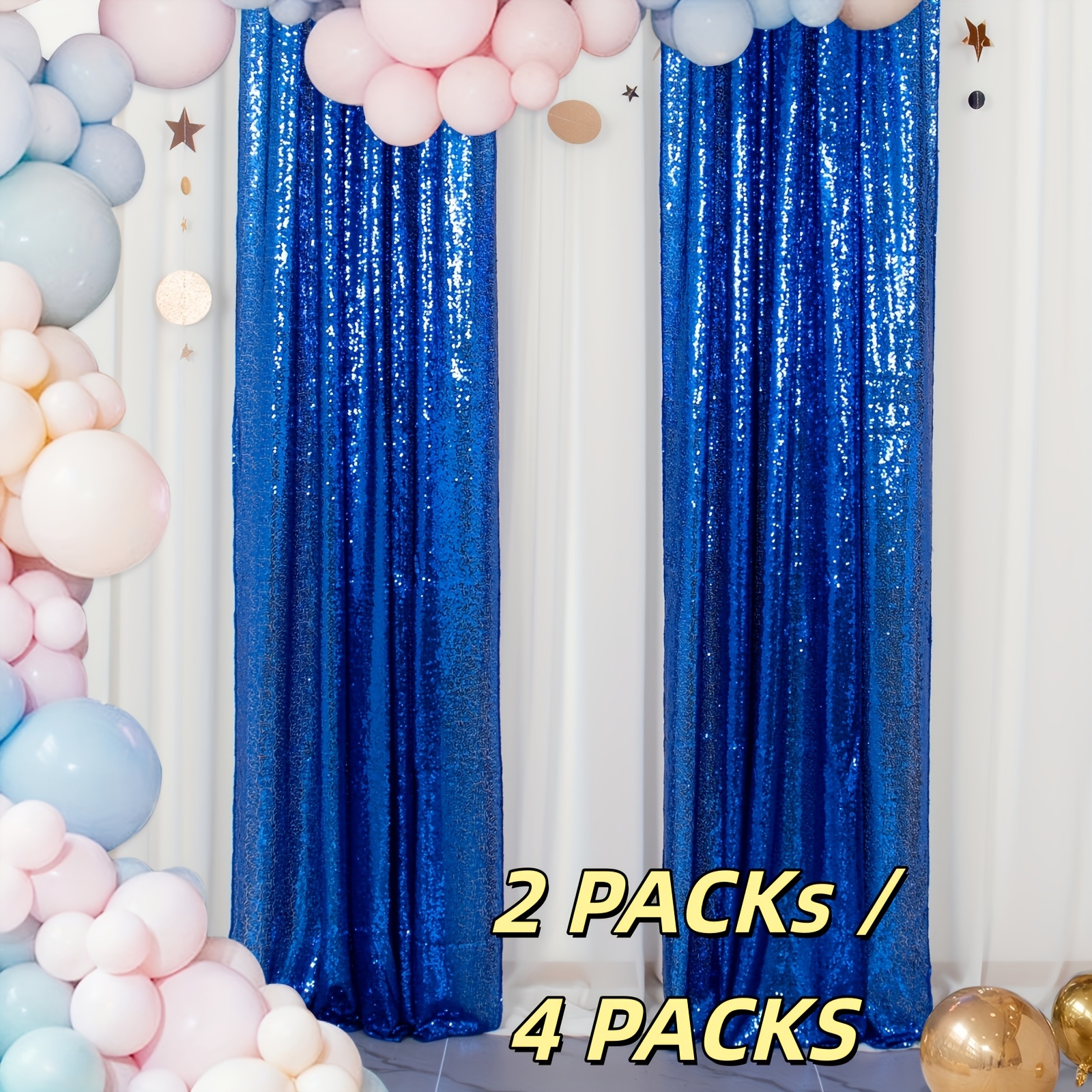 2 Packs/4Packs Sequin Curtains - مراجعة Wedding Backdrop Curtain وسعره