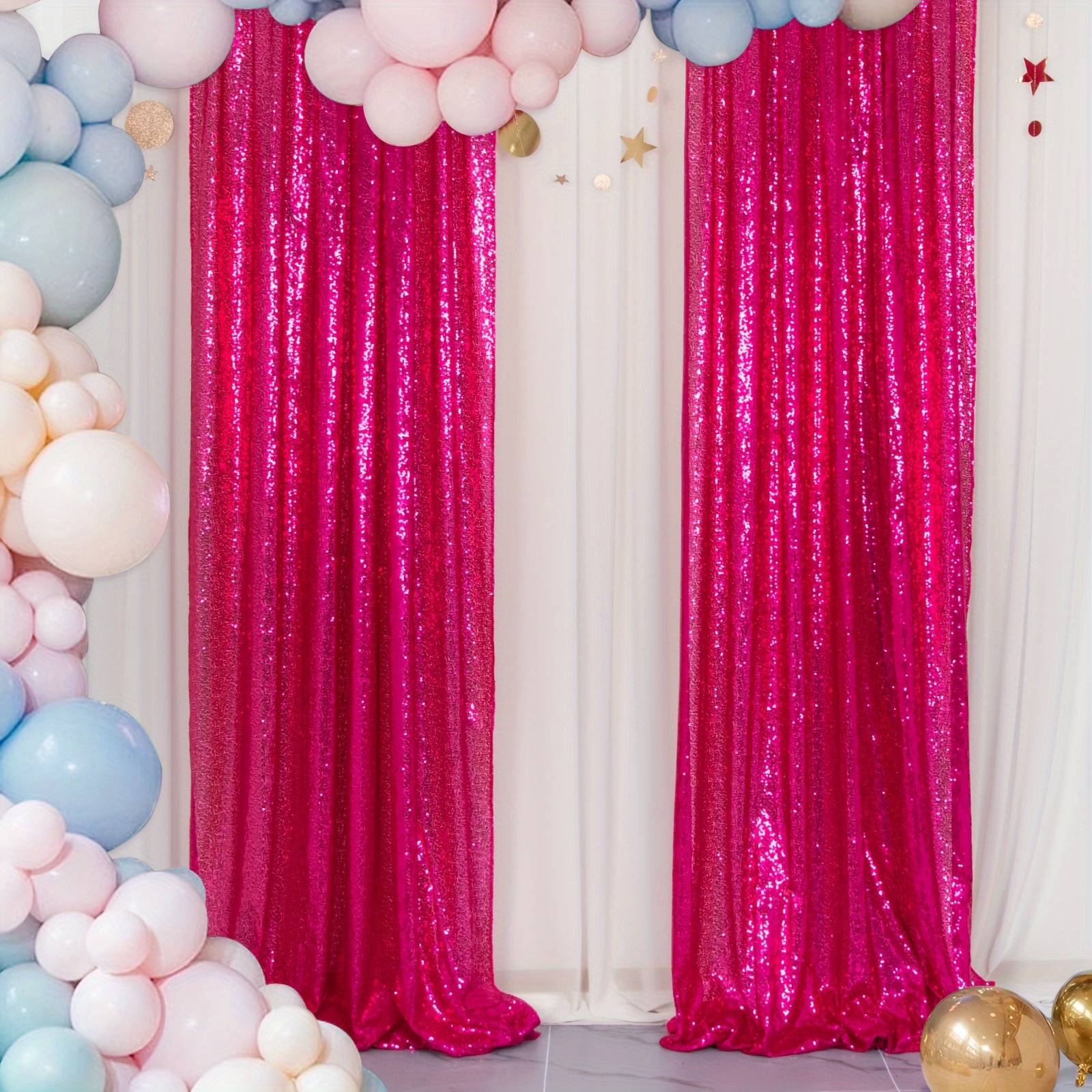 2 Packs/4Packs Sequin Curtains - مراجعة Wedding Backdrop Curtain وسعره
