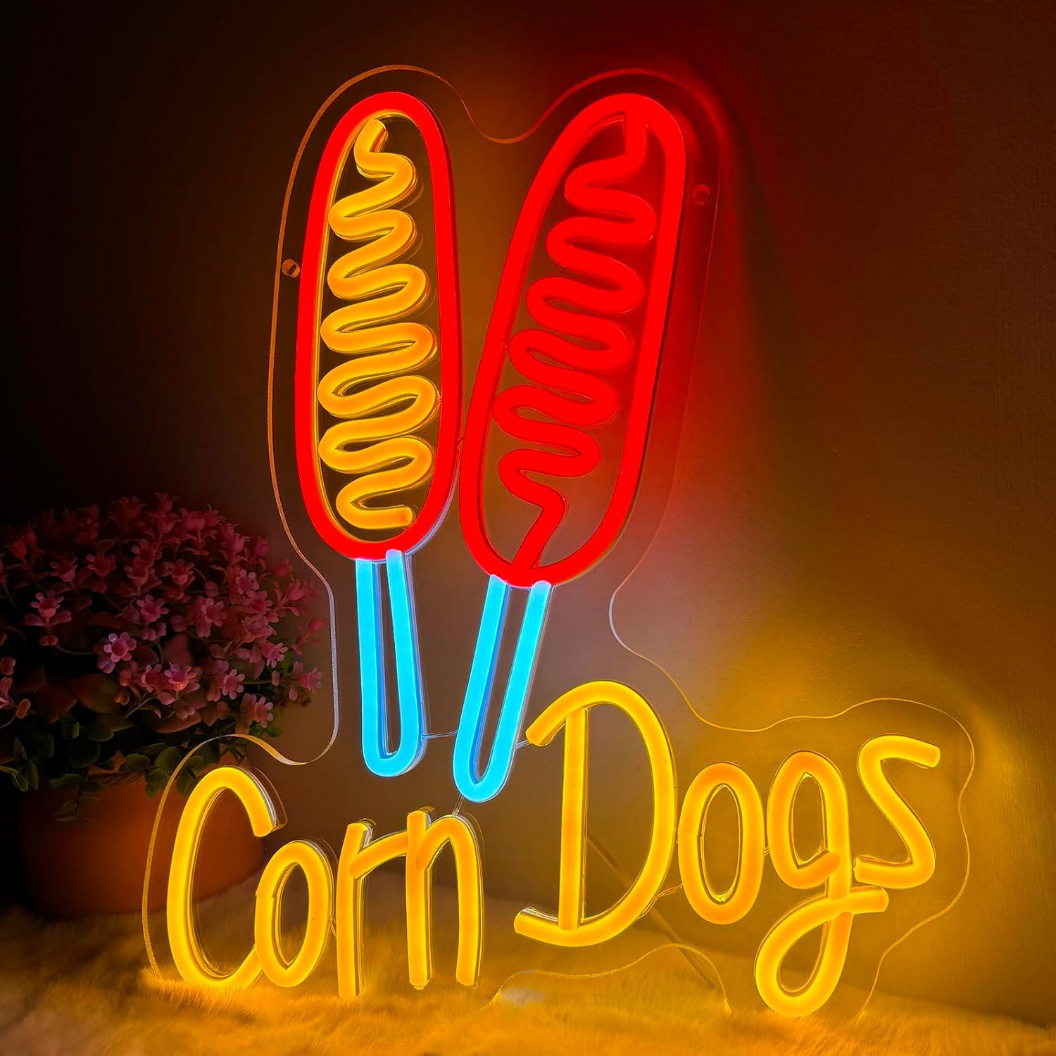 Corn Dog Neon Sign Snack USB D - مراجعة Wedding Led وسعره