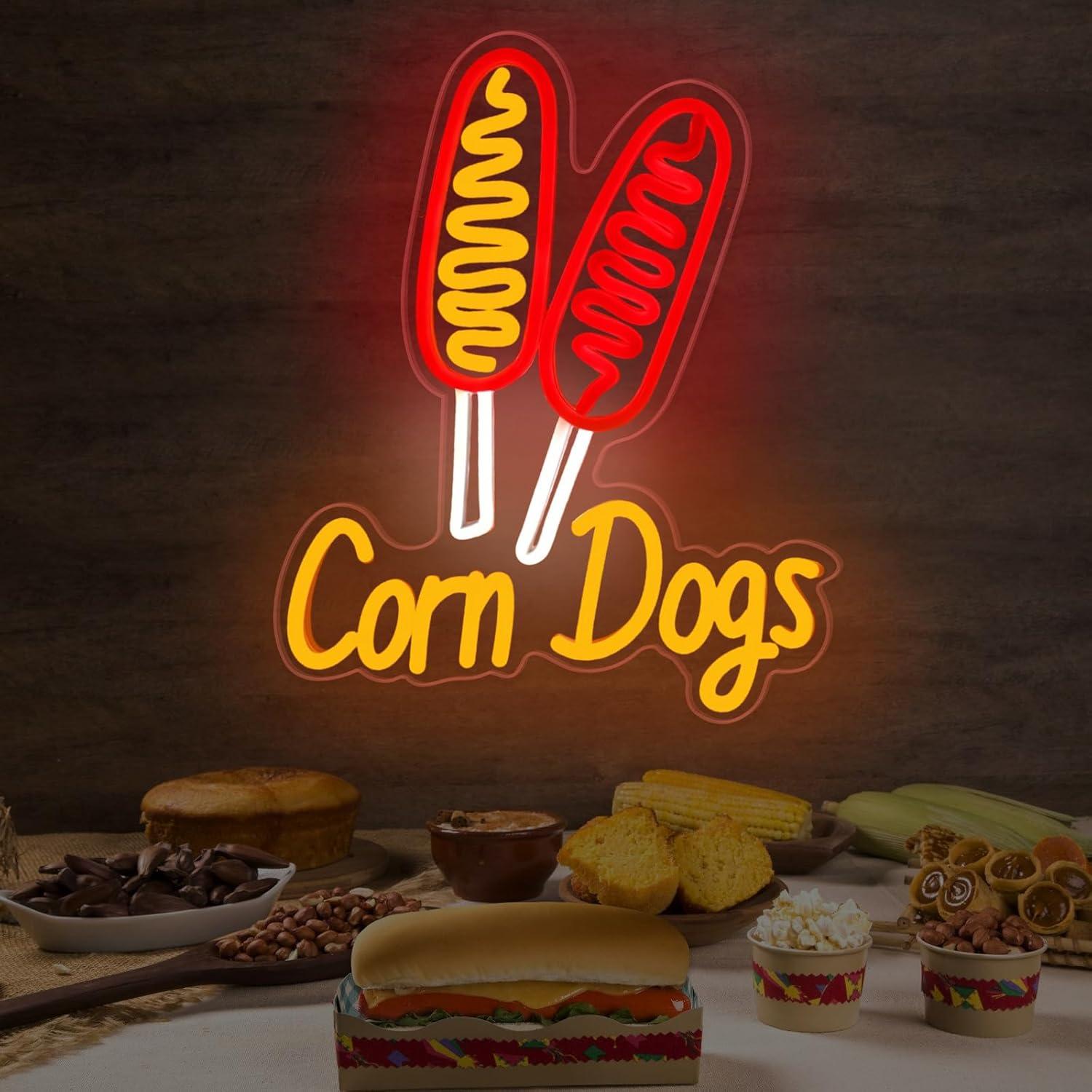 Corn Dog Neon Sign Snack USB D - مراجعة Wedding Led وسعره