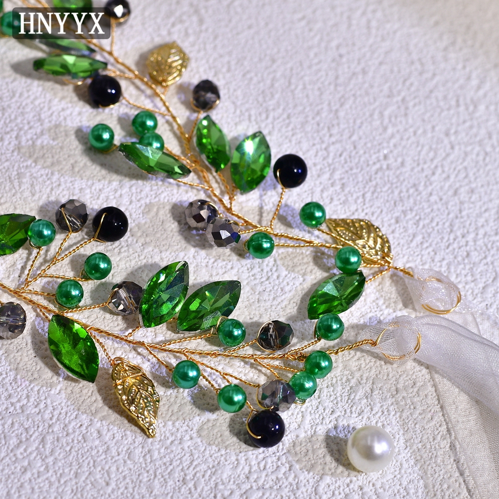 HNYYX Green Bling Rhinestone B - مراجعة Bridal Sash Ribbon وسعره