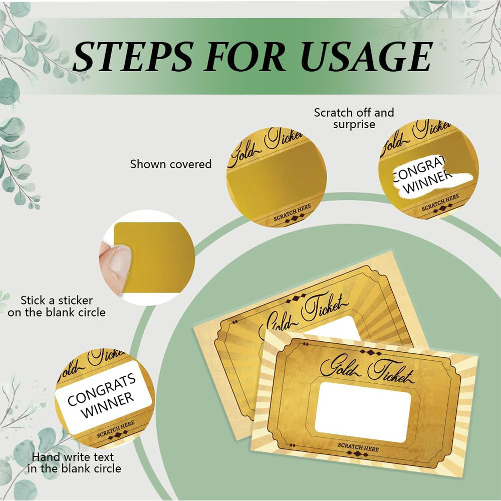 20 pcs Gold Scratch off Cards  - مراجعة Wedding Supply Business وسعره