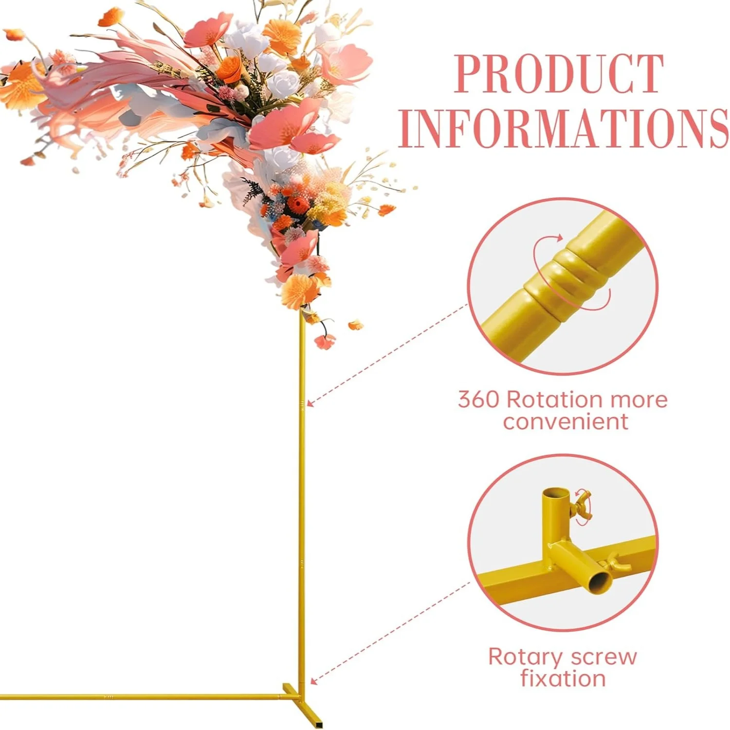 Gold Wedding Arches Square Bac - مراجعة Confetti Balloon Set وسعره
